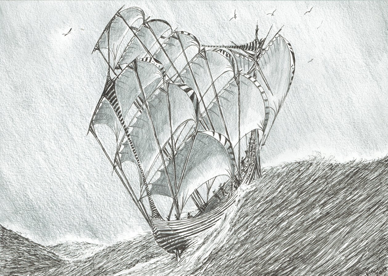 Storm Creators Coral Sea, 2017, (Tinta no papel) de Vincent Alexander Booth