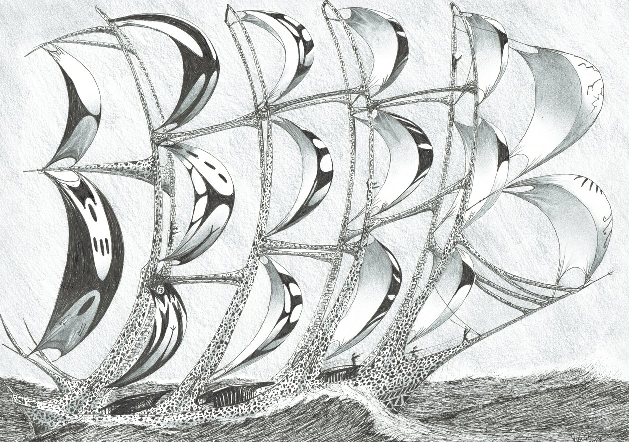 Storm Creators Laccadive Sea, 2017, (Tinta no Papel) de Vincent Alexander Booth