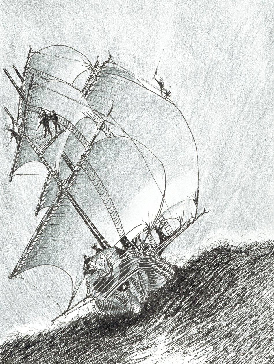 Criadores de tormentas Molucca Sea, 2017, (Tinta no papel) de Vincent Alexander Booth