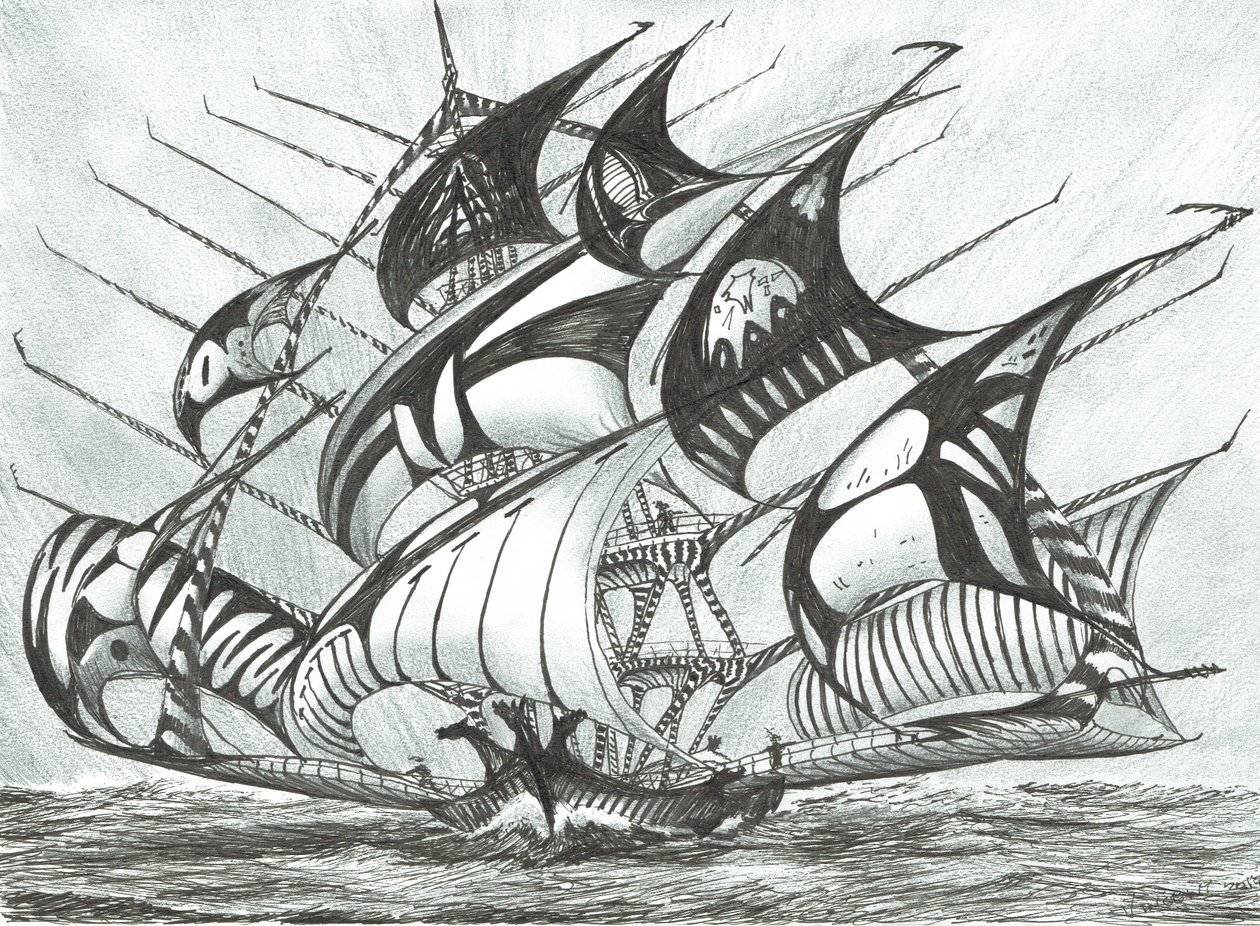 Storm Creators Visayan Sea, 2017, (Tinta no Papel) de Vincent Alexander Booth