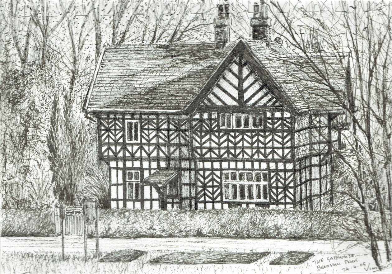 The Gatehouse at Bramhall Park, 2007, (tinta no papel) de Vincent Alexander Booth