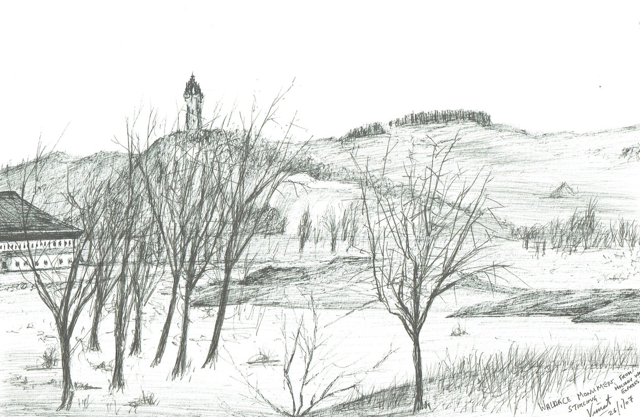 Monumento Wallace; 2007; (tinta sobre papel) de Vincent Alexander Booth