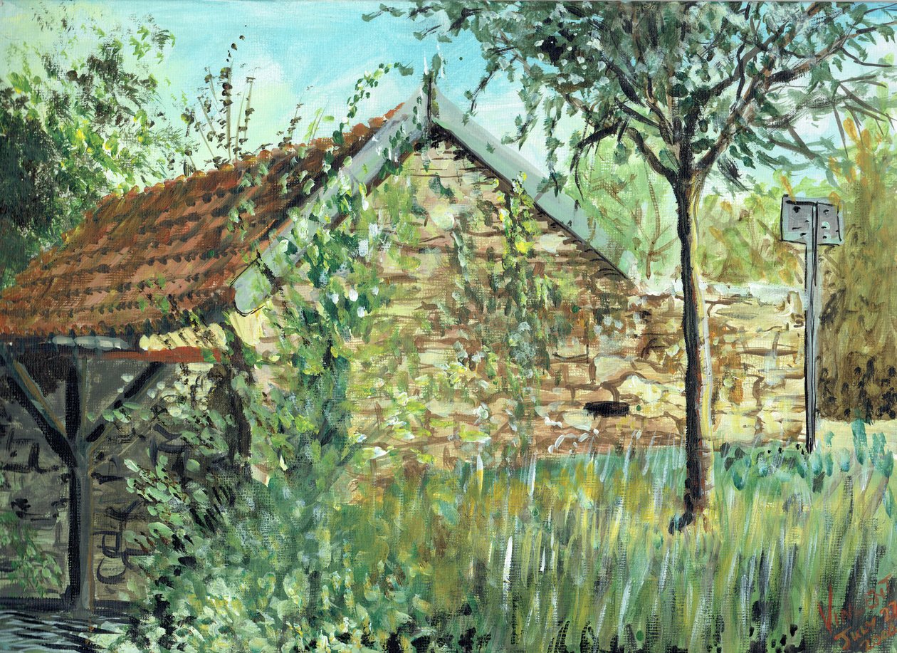 Wash Hut in Laignes, 2006, (acrílico sobre tela) de Vincent Alexander Booth