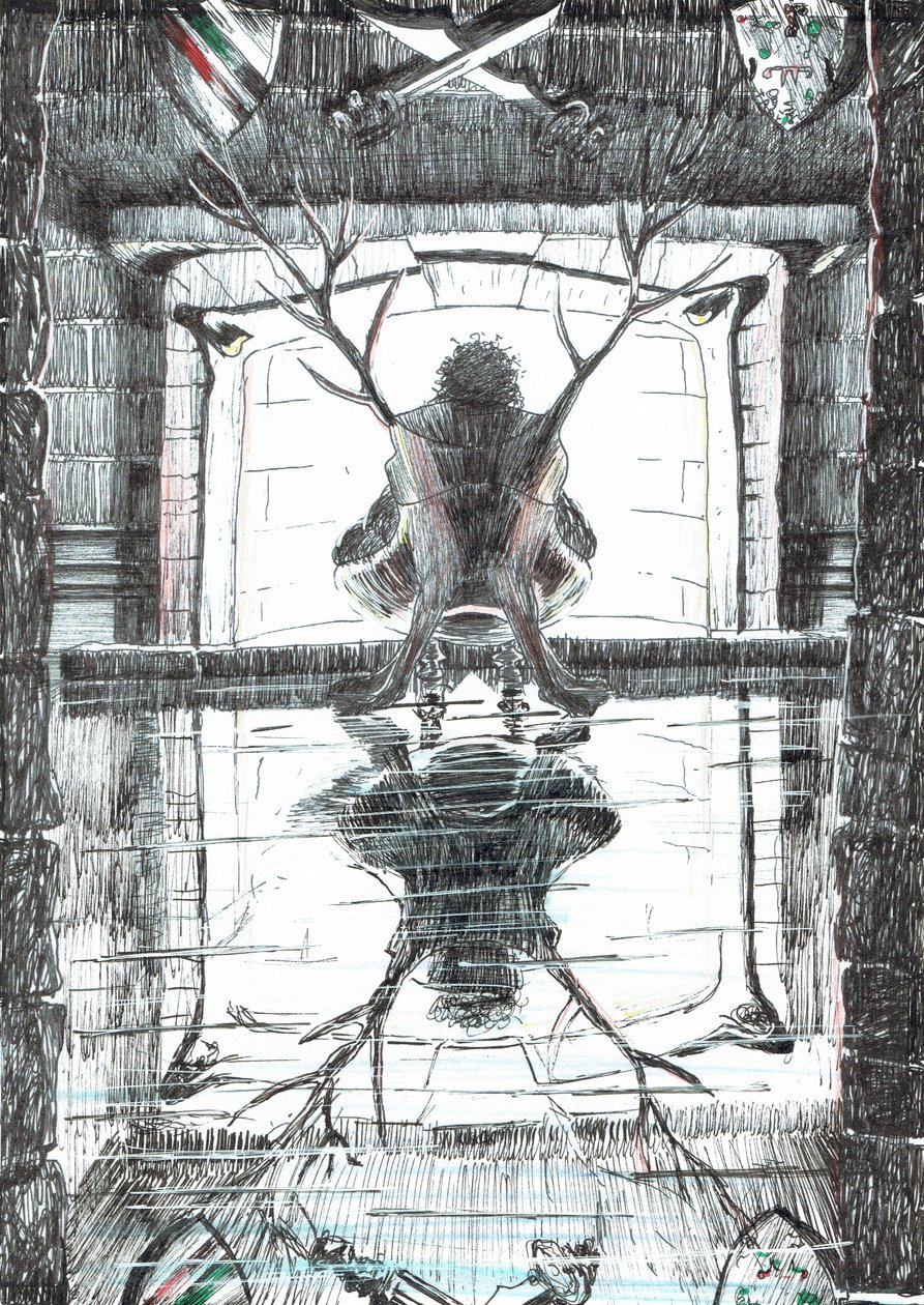 page15, O Castelo na Floresta de Findhorn, 2006, (tinta no papel) de Vincent Alexander Booth
