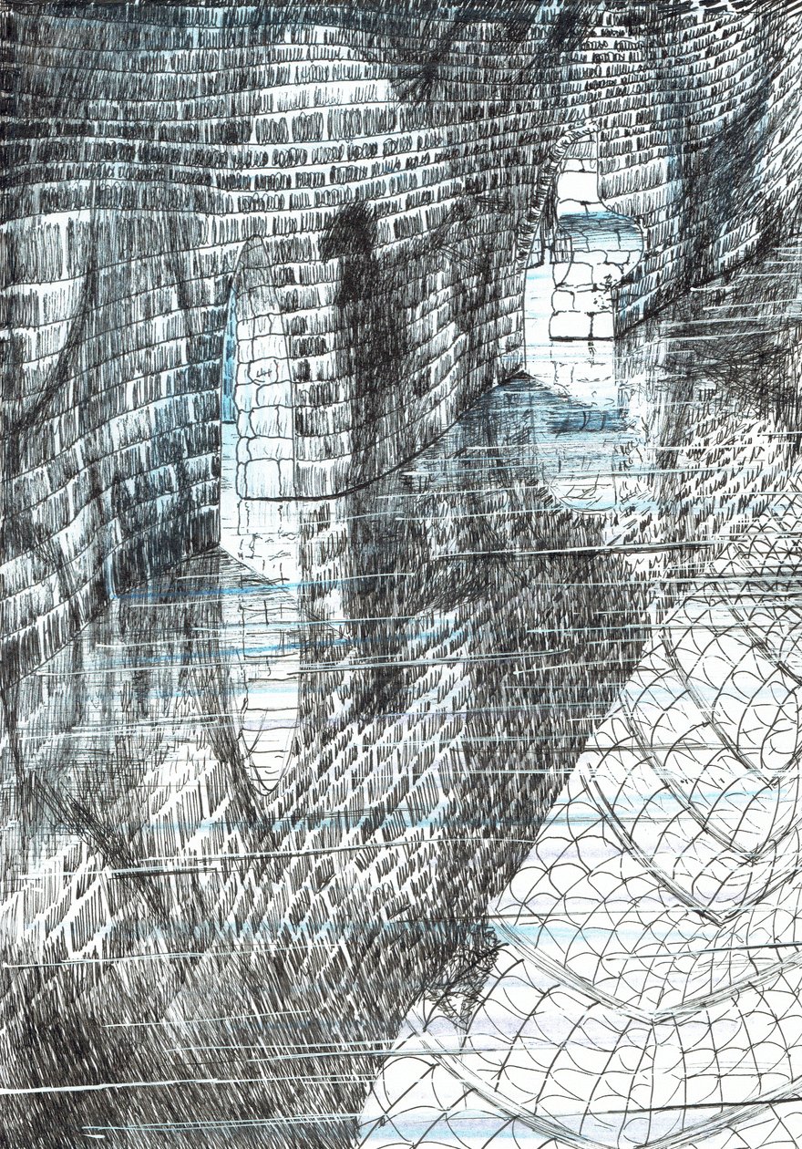 page17, O Castelo na Floresta de Findhorn, 2006, (tinta no papel) de Vincent Alexander Booth
