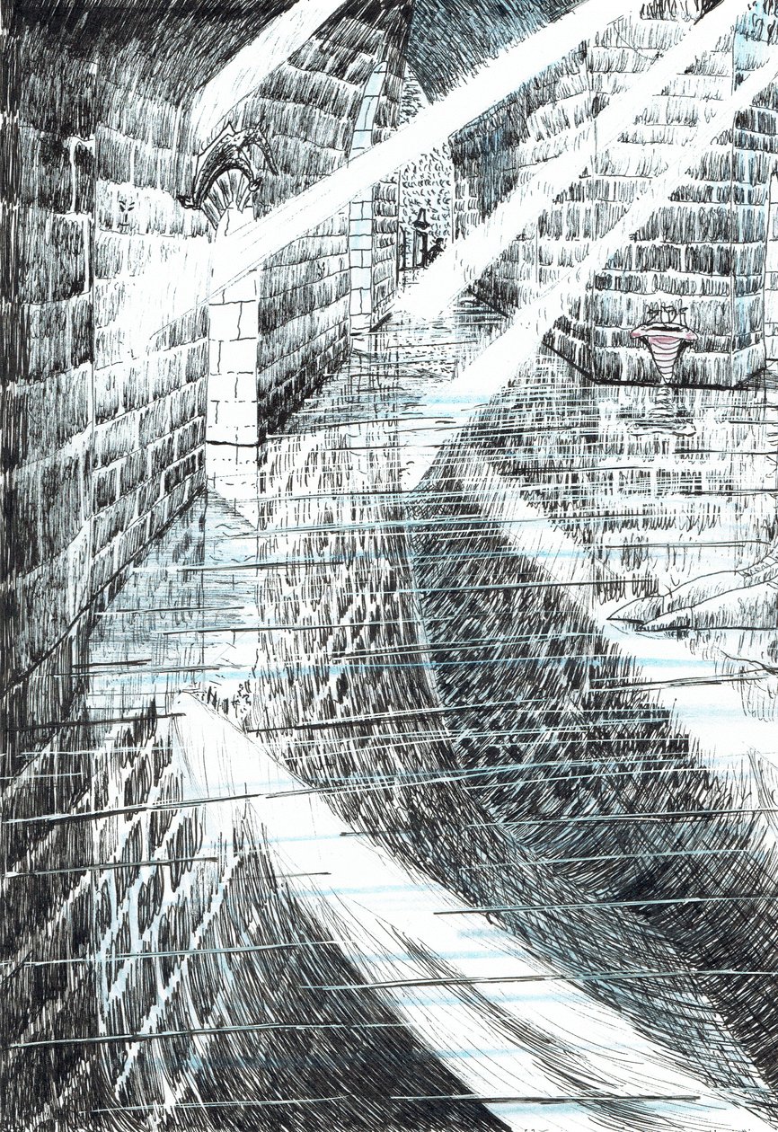 page25, O Castelo na Floresta de Findhorn, 2006, (tinta no papel) de Vincent Alexander Booth