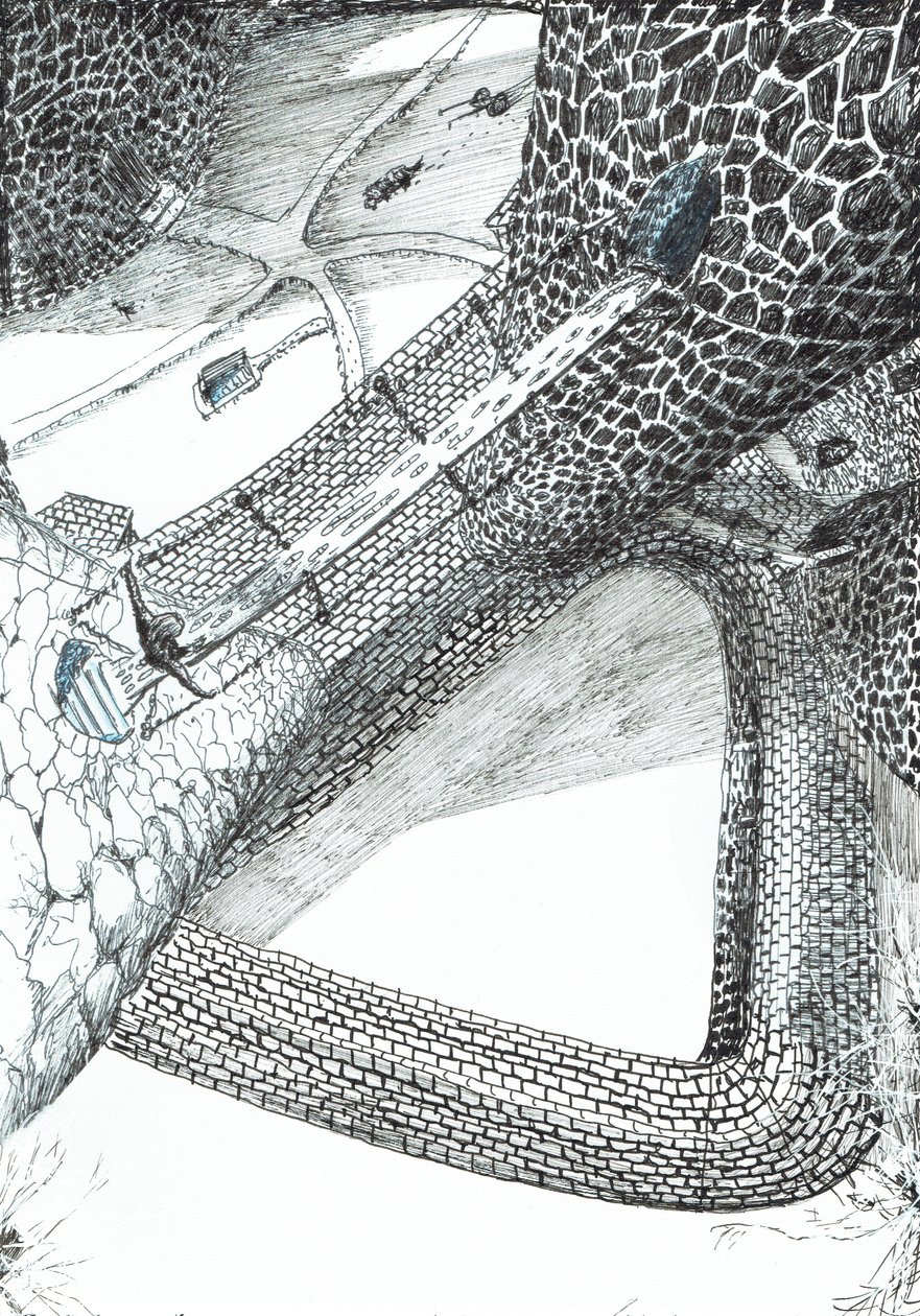 page31, O Castelo na Floresta de Findhorn, 2006, (tinta no papel) de Vincent Alexander Booth