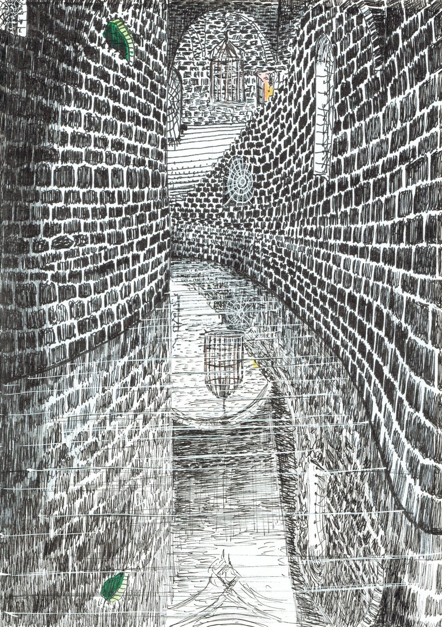 page35, O Castelo na Floresta de Findhorn, 2006, (tinta no papel) de Vincent Alexander Booth
