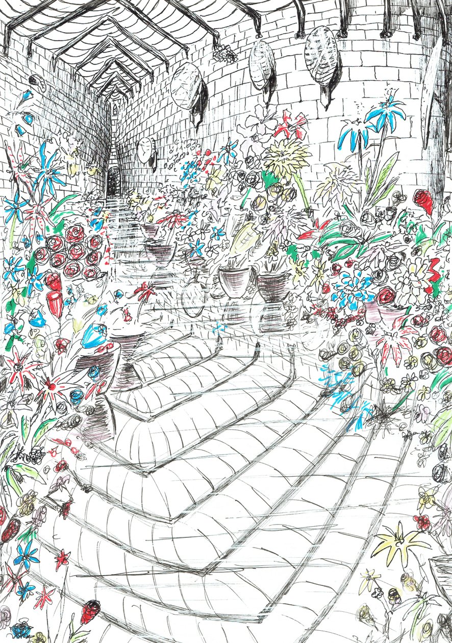 page37, O Castelo na Floresta de Findhorn, 2006, (tinta no papel) de Vincent Alexander Booth