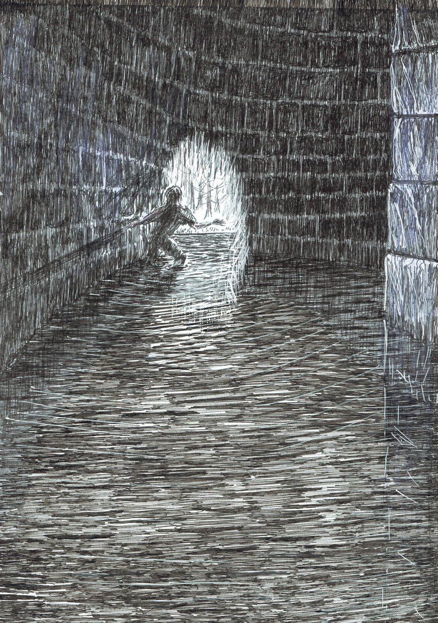 page47, O Castelo na Floresta de Findhorn, 2006, (tinta no papel) de Vincent Alexander Booth