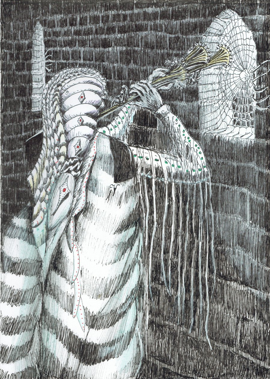 page7, O Castelo na Floresta de Findhorn, 2006, (tinta no papel) de Vincent Alexander Booth