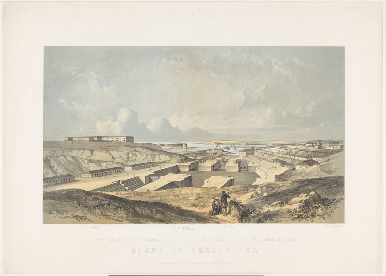 De Haven van Sebastopol, 1855
Docas de Sebastopol (título sobre o objecto) de Vincent Brooks
