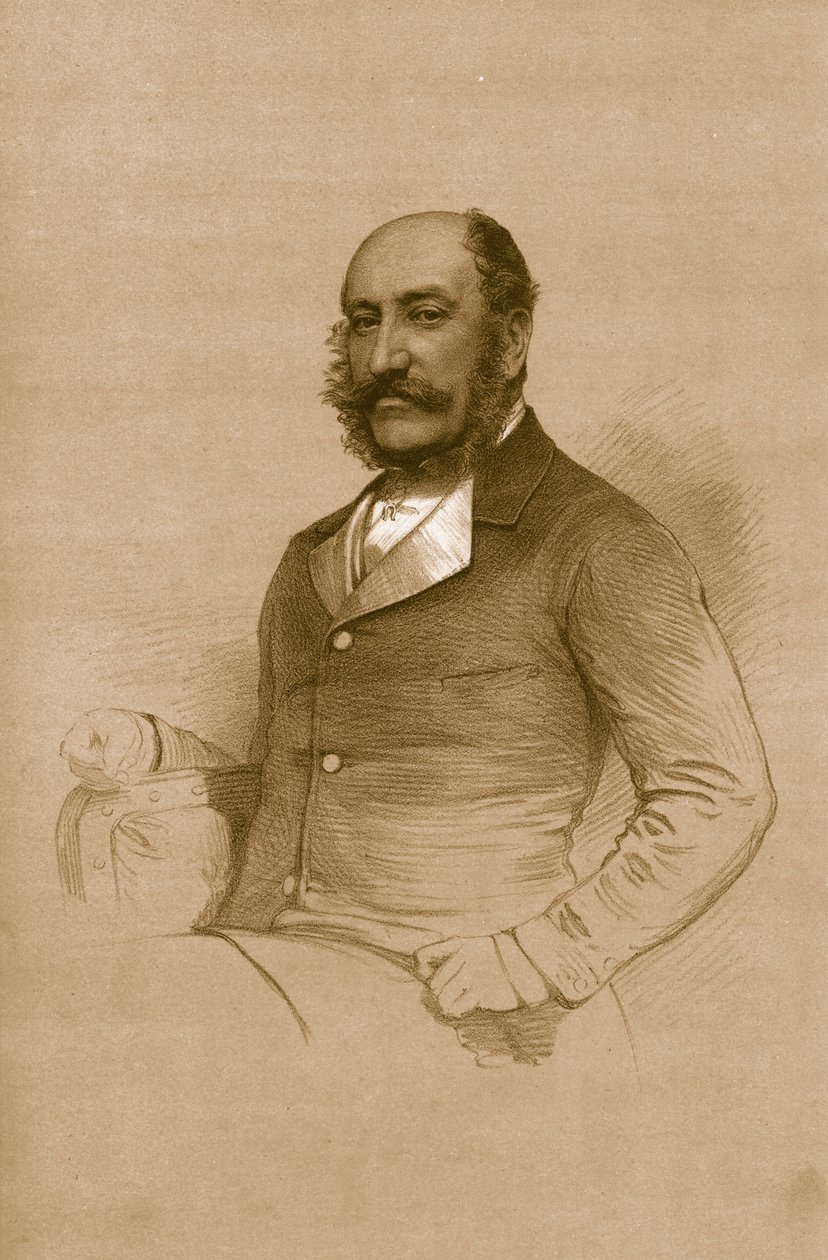 O duque de Beaufort. KG, 1879. de Vincent Brooks Day and Son