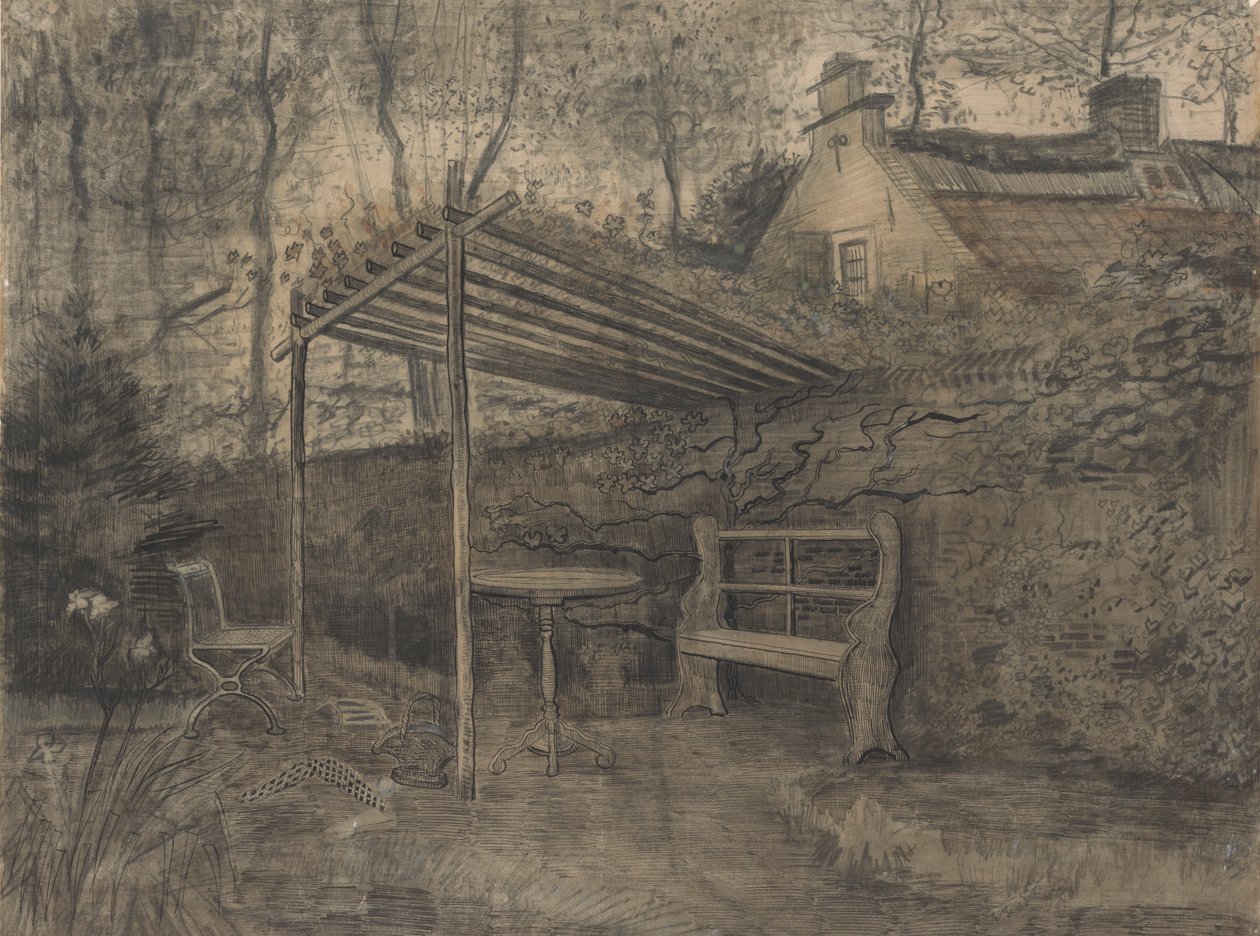 Canto de um jardim. de Vincent van Gogh