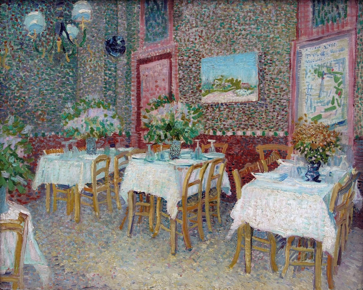 Interior de um restaurante, 1887. de Vincent van Gogh
