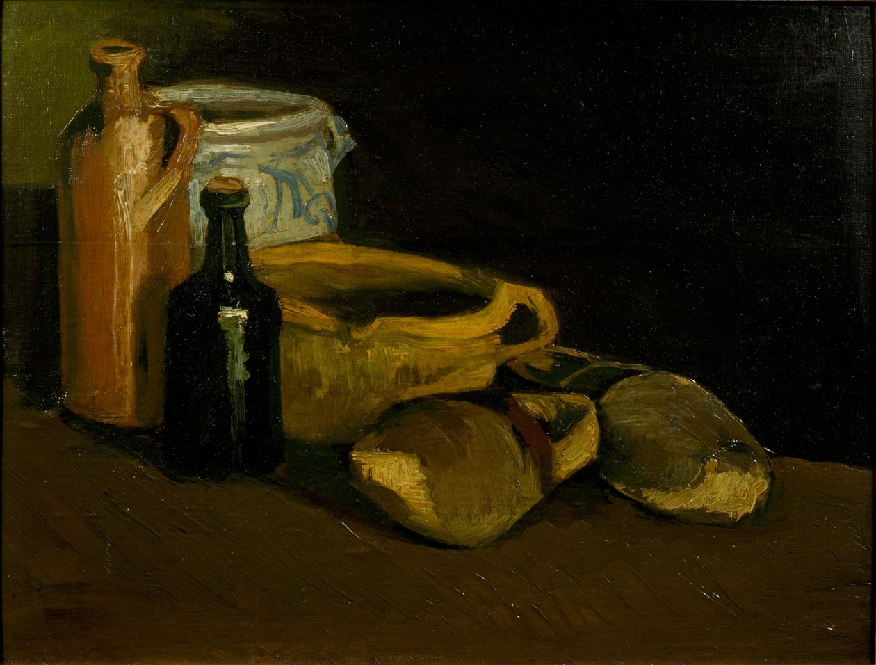 Natureza morta com tamancos e panelas, 1884. de Vincent van Gogh