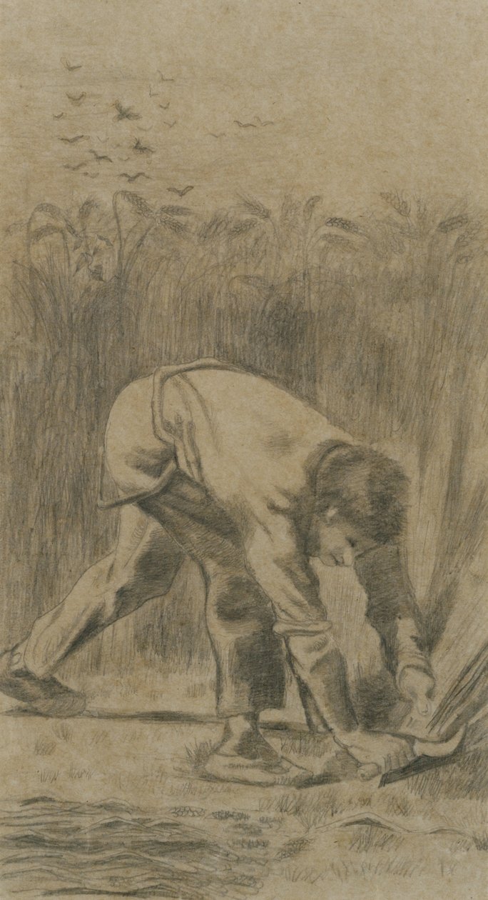 O Ceifador após Millet, 1880. de Vincent van Gogh