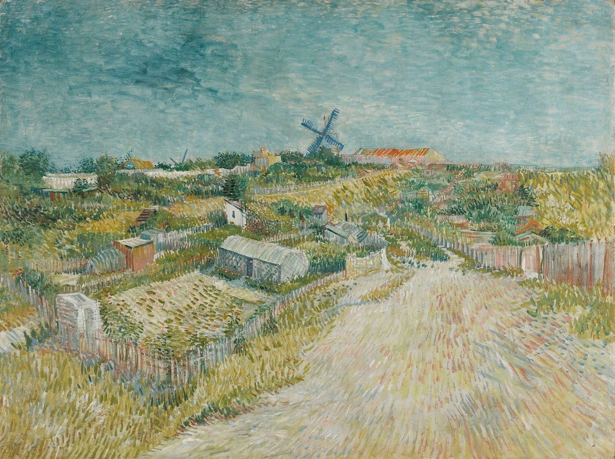 Hortas em Montmartre, 1887. de Vincent van Gogh