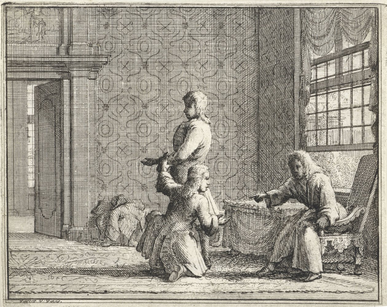 Alfaiate em um interior de Vincent Laurensz. van der Vinne (II)