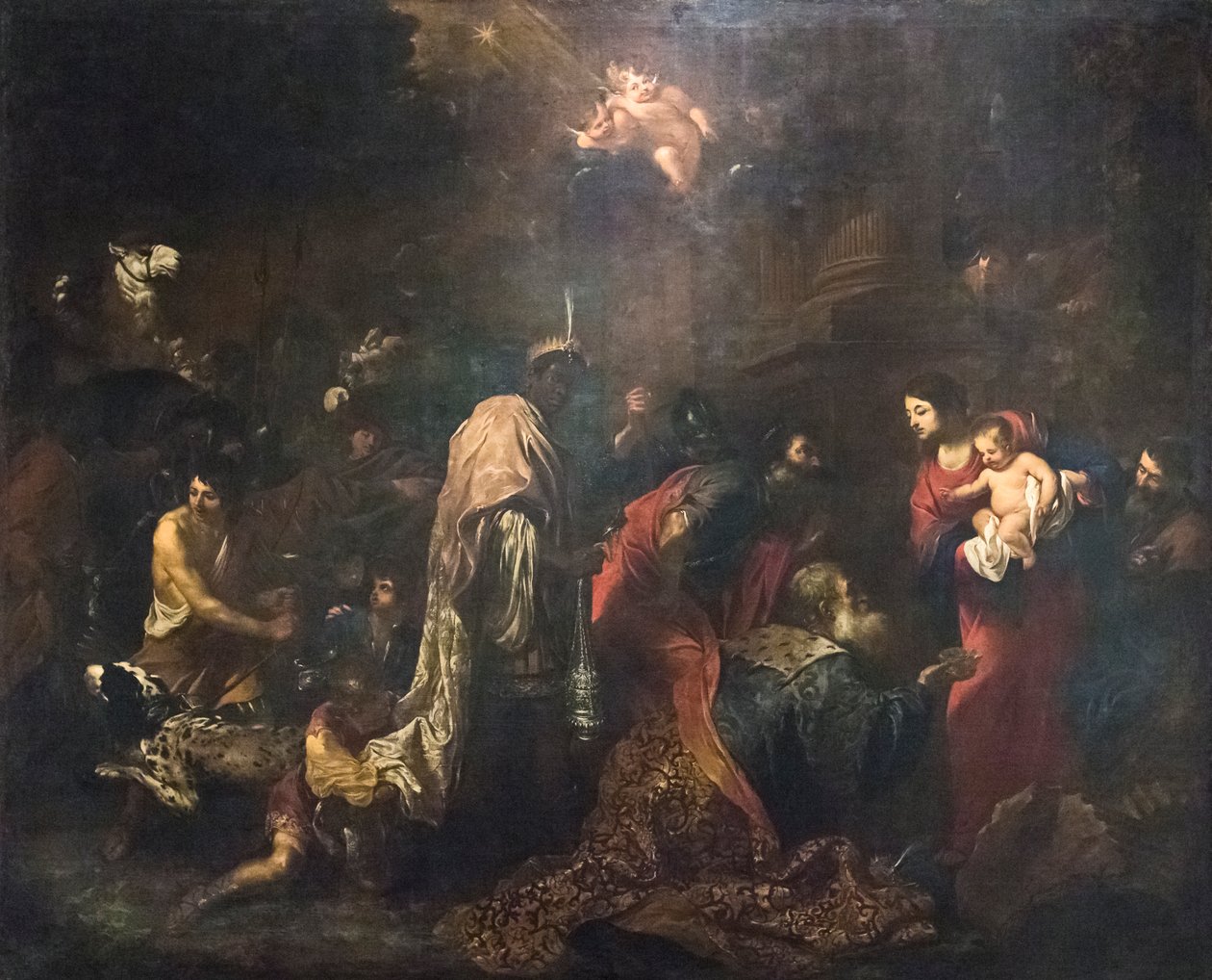 A Adoração dos Reis Magos (óleo sobre tela) de Vincent Malo