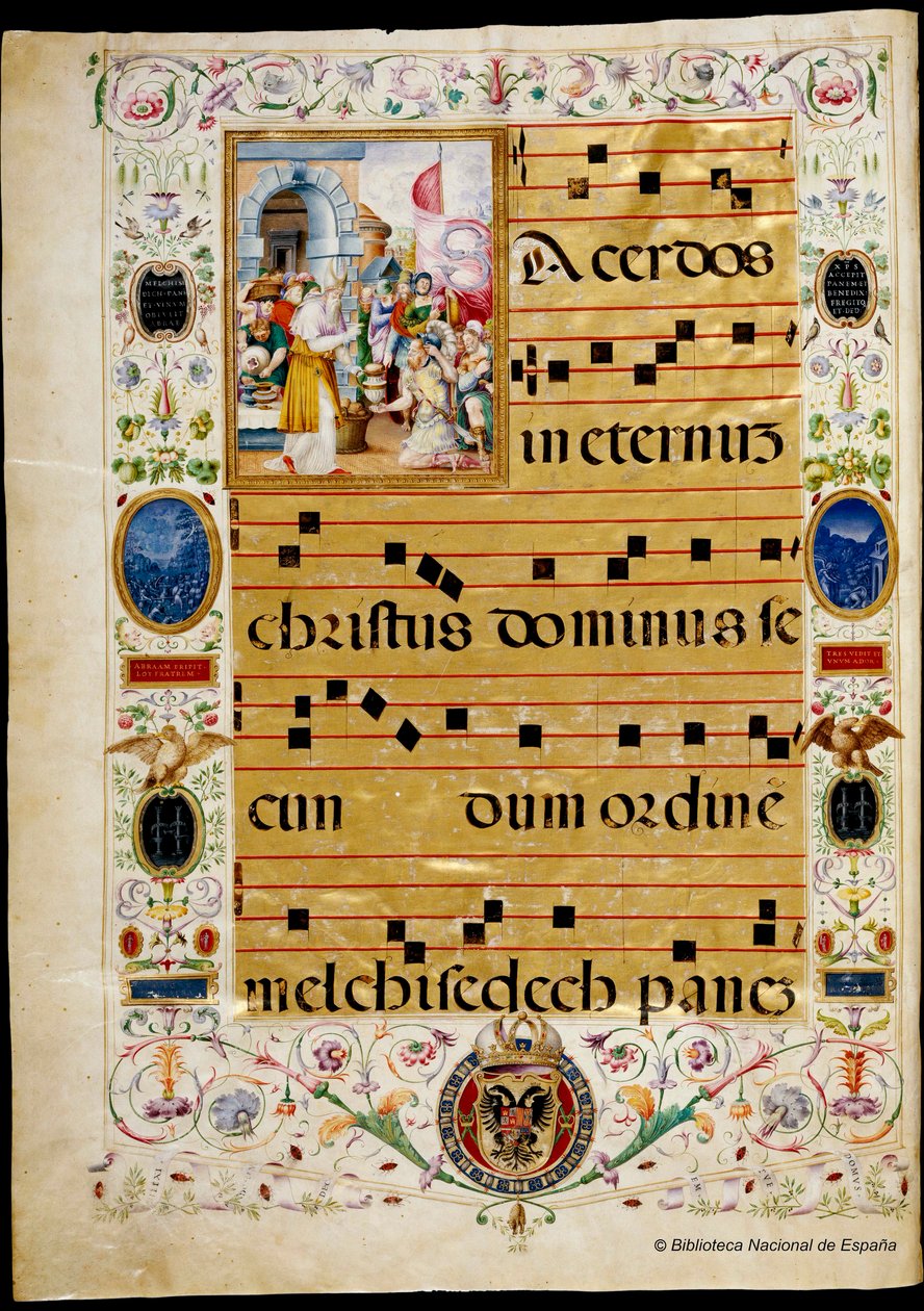 Antifonário e gradual de Carlos V, Melquisedeque de Vincent Raymond