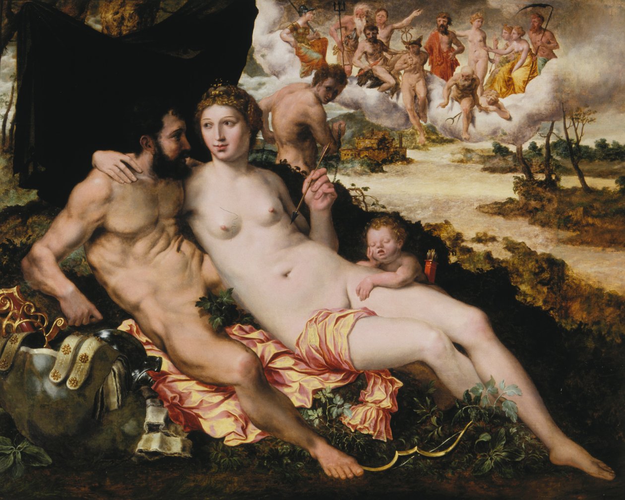 Marte e Vênus, meados do século XVI.. de Vincent Sellaer