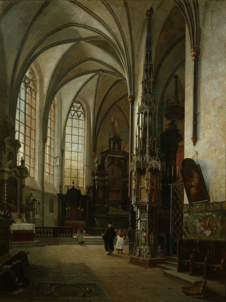 Interior da Igreja de São Lambertus de Vincent Stoltenberg Lerche