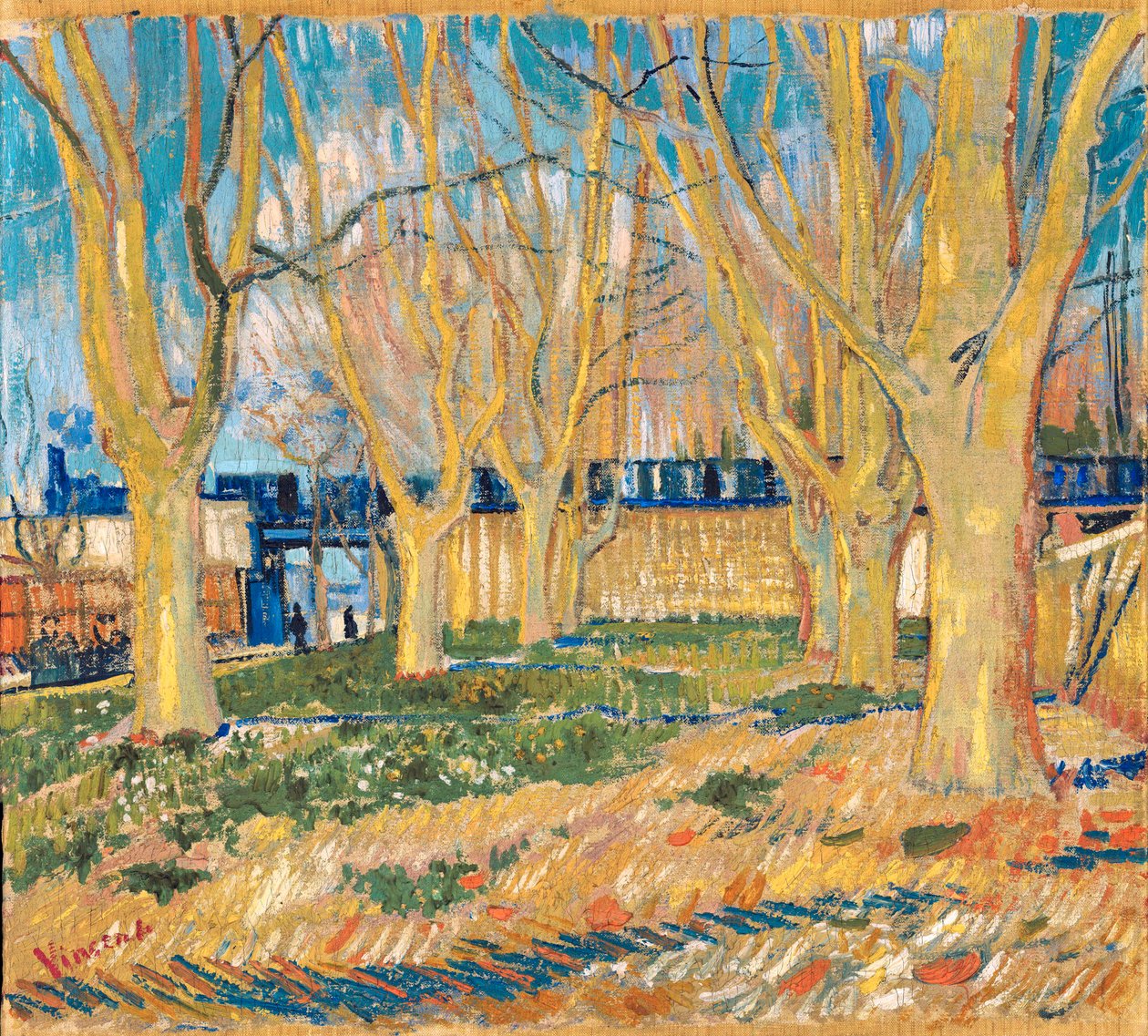 "Avenue of Plane Trees near Arles Station" Pintura de Vincent van Gogh (1853-1890) 1888 Paris, musee Rodin de Vincent van Gogh