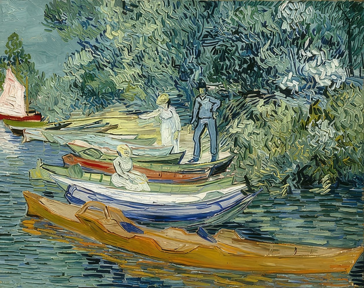 Nas margens do Oise em Auvers. 1890 de Vincent van Gogh