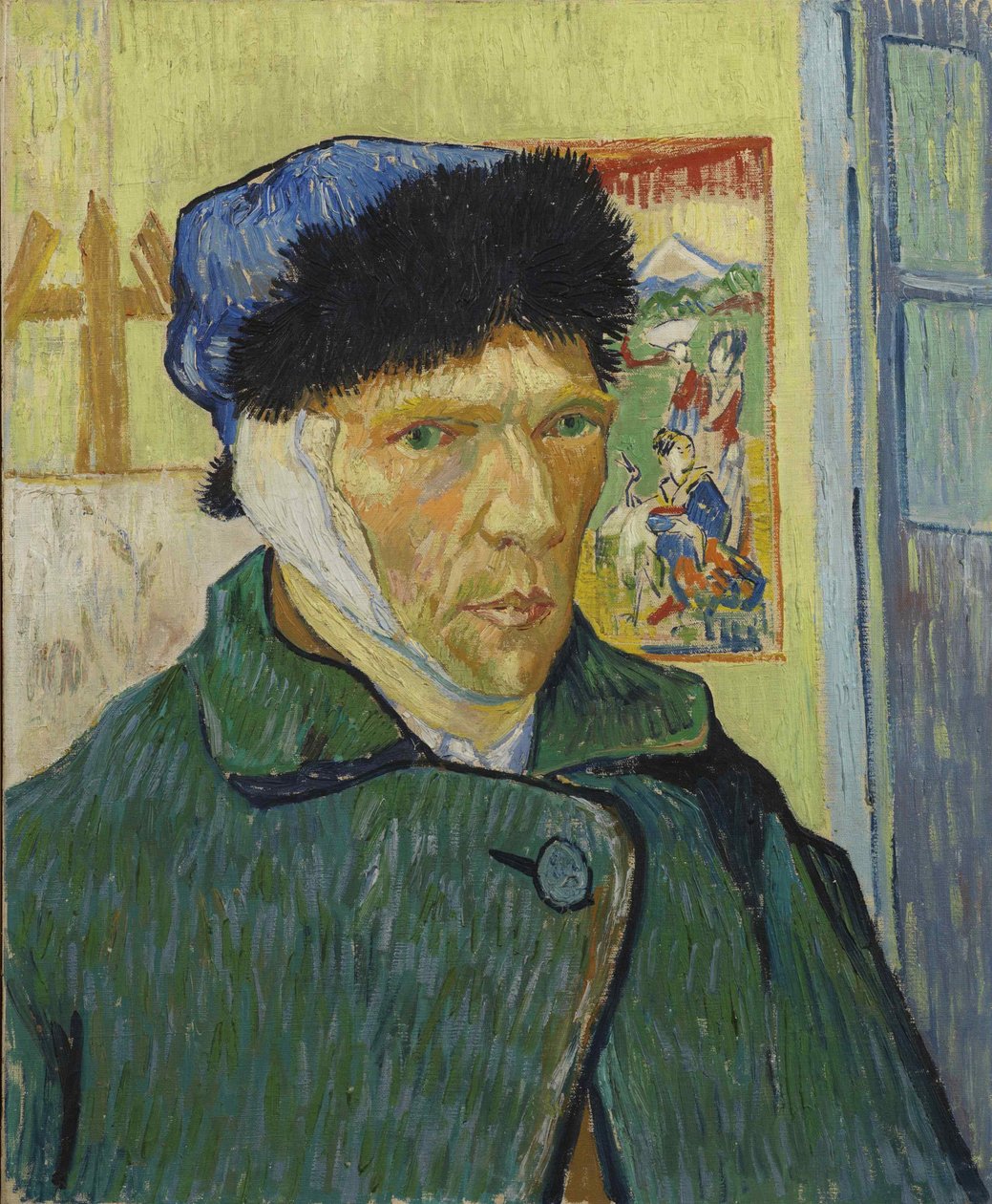 Auto-retrato com orelha enfaixada Auto-retrato com orelha enfaixada, 1889. de Vincent van Gogh