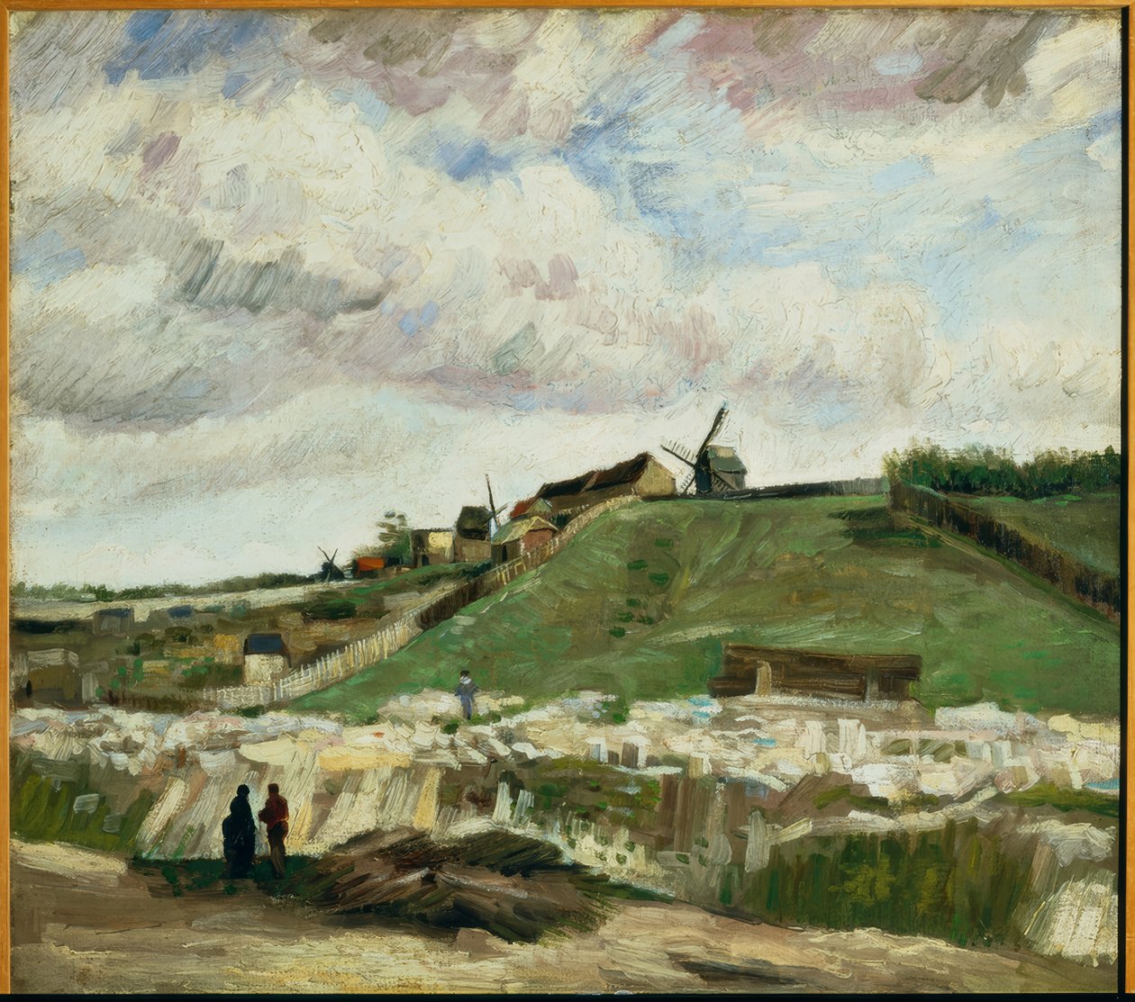 Vista de Montmartre com pedreira e moinhos de Vincent van Gogh
