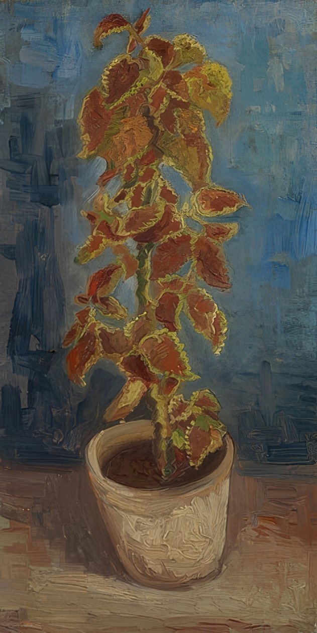 Vaso de flores com urtiga colorida. 1886 de Vincent van Gogh