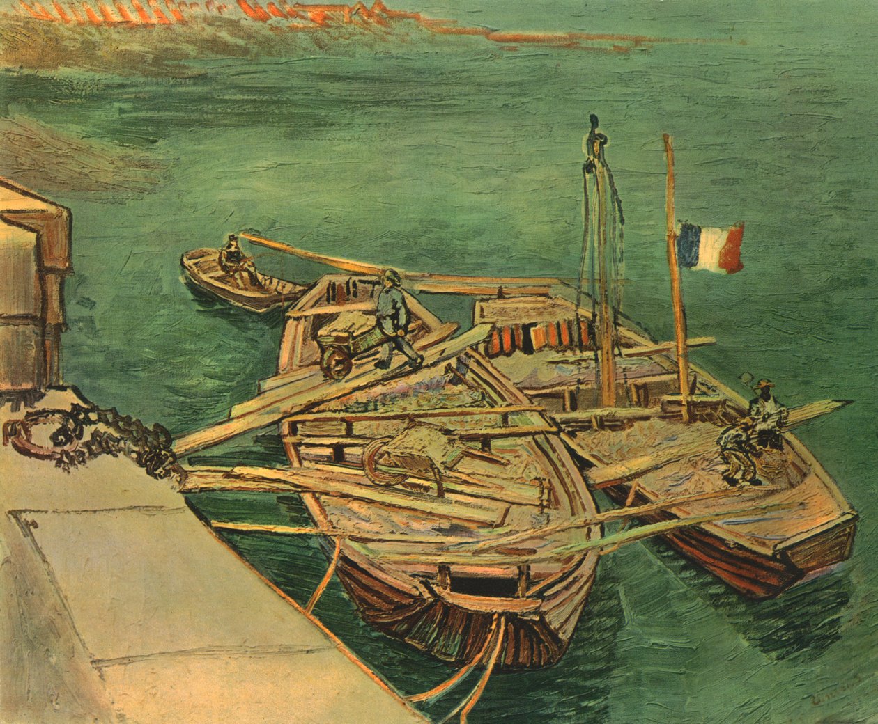 Barcos no Rhône, em agosto de 1888, 1947. de Vincent van Gogh