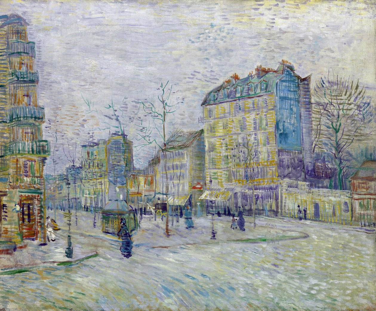 Boulevard de Clichy - Peinture de Vincent Van Gogh (1853-1890) - Óleo sobre tela 1887 - Museu Van Gogh, Amsterdão de Vincent van Gogh