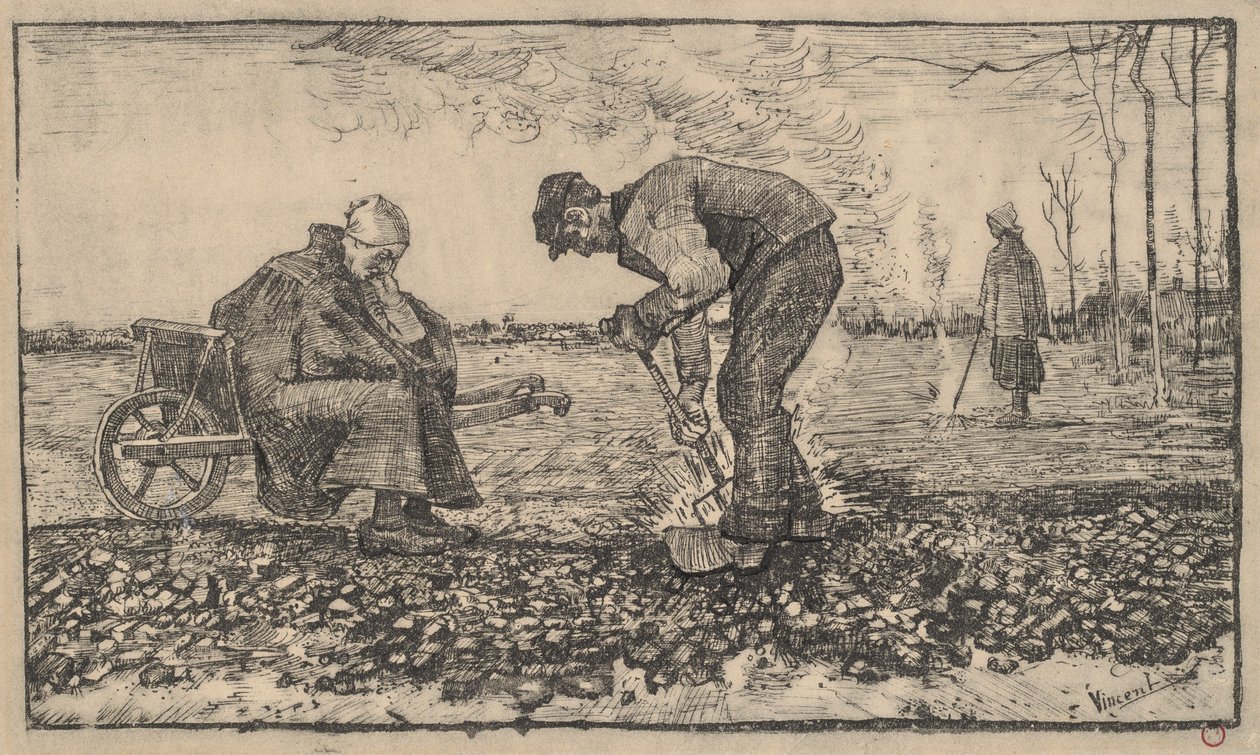 Ervas daninhas a arder de Vincent van Gogh