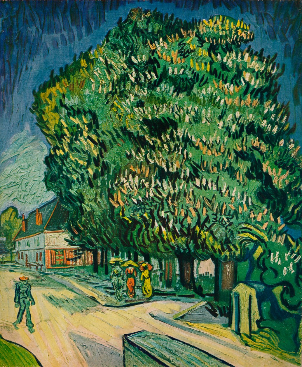 Castanheiros em flor, 1890 de Vincent van Gogh