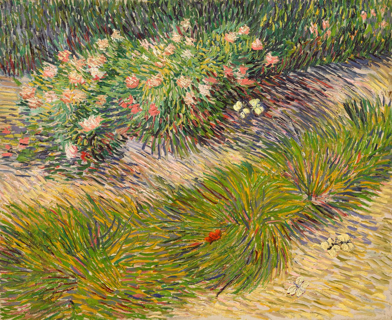 Canto do jardim com borboletas de Vincent van Gogh