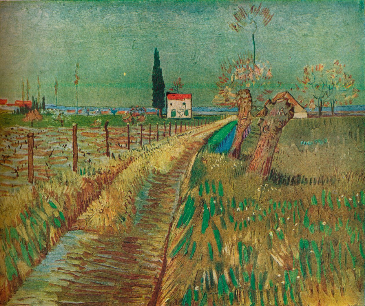 Casa de campo entre campos, c1890 de Vincent van Gogh