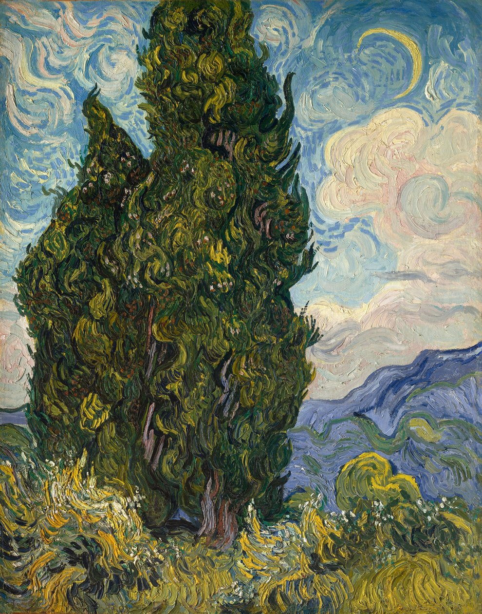 Ciprestes de Vincent van Gogh