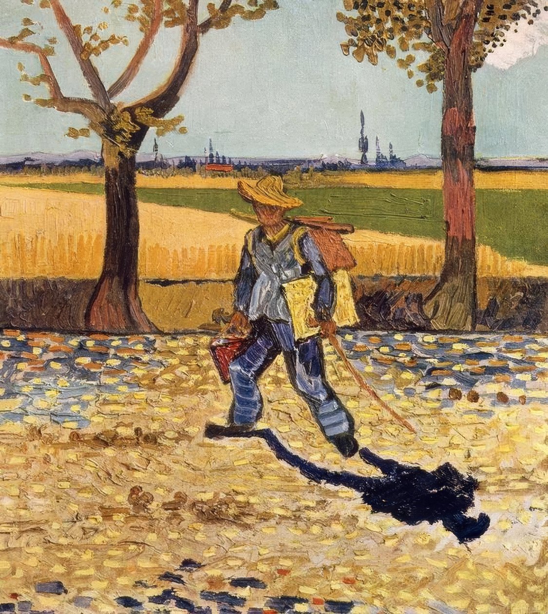 O pintor a caminho do trabalho de Vincent van Gogh