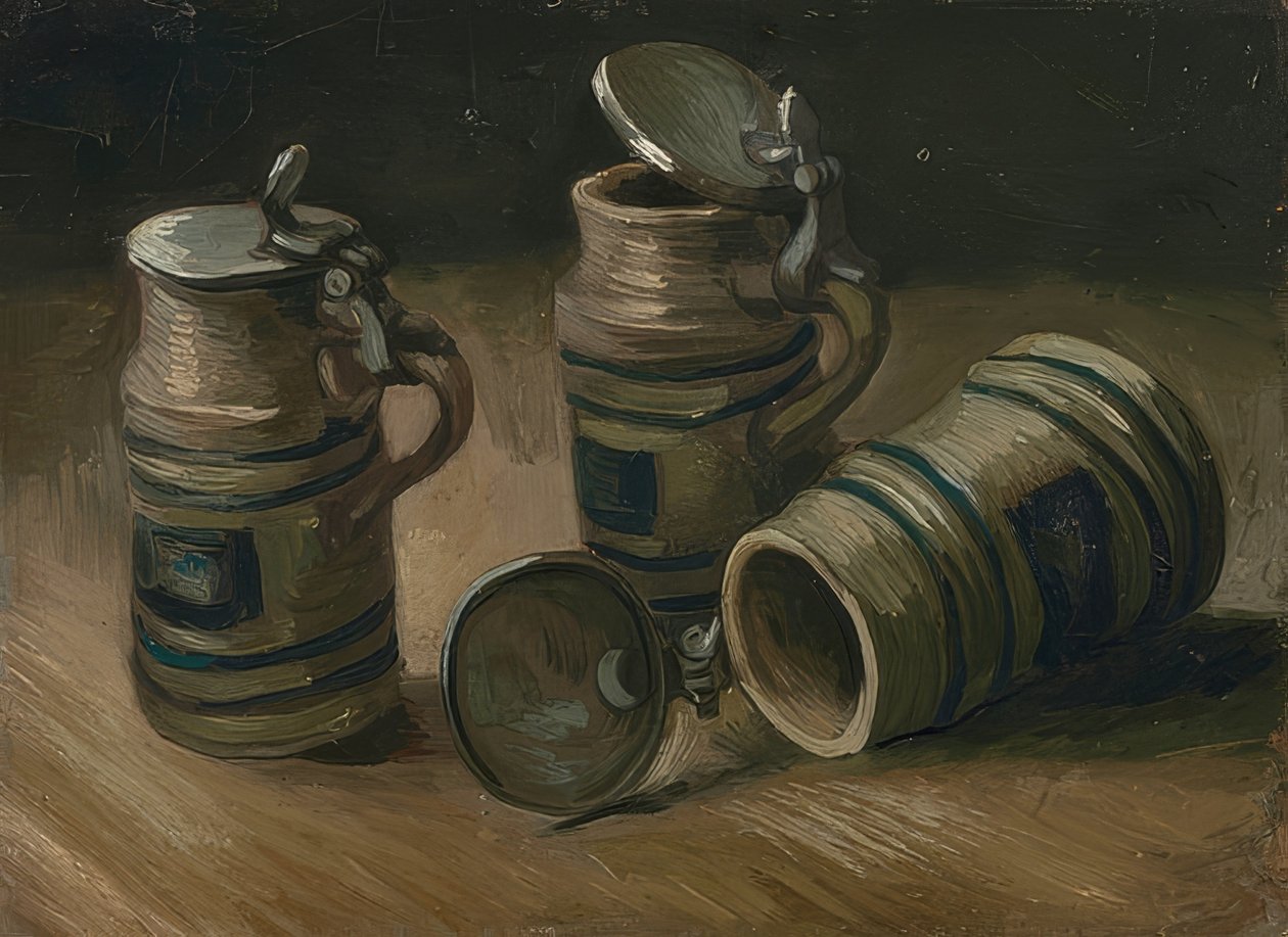 As canecas de cerveja. 1885 de Vincent van Gogh