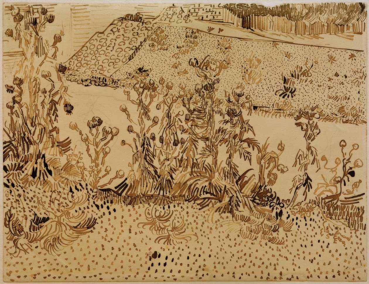Cardos na beira da estrada de Vincent van Gogh