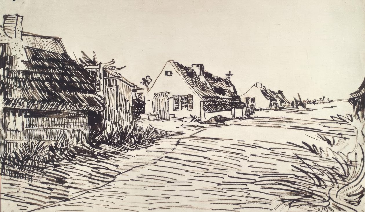 rua da aldeia de Vincent van Gogh