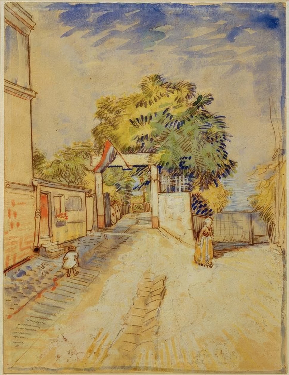 Entrada para o Moulin de la Galette de Vincent van Gogh