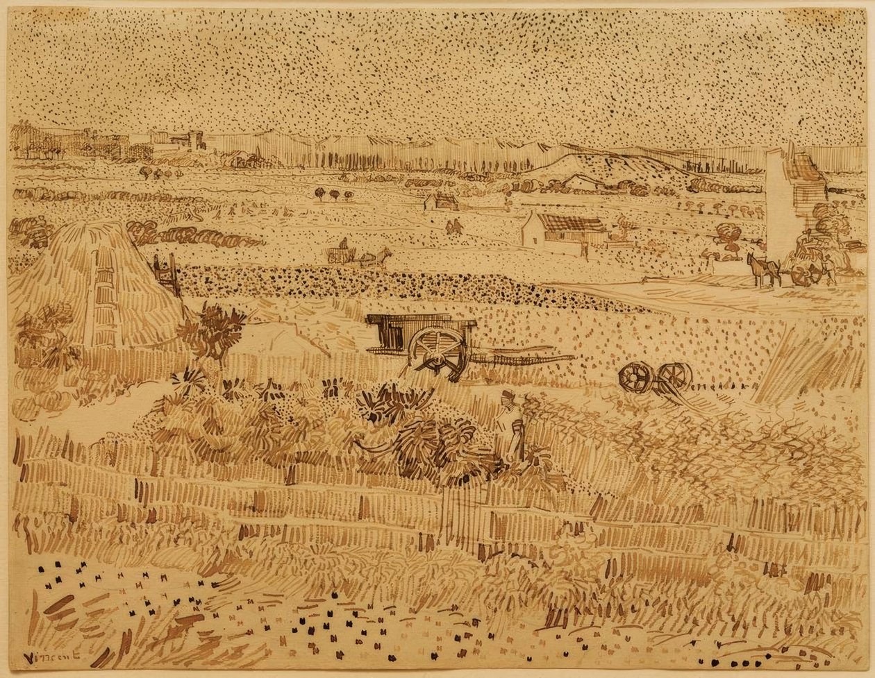 Colheita em Provence de Vincent van Gogh