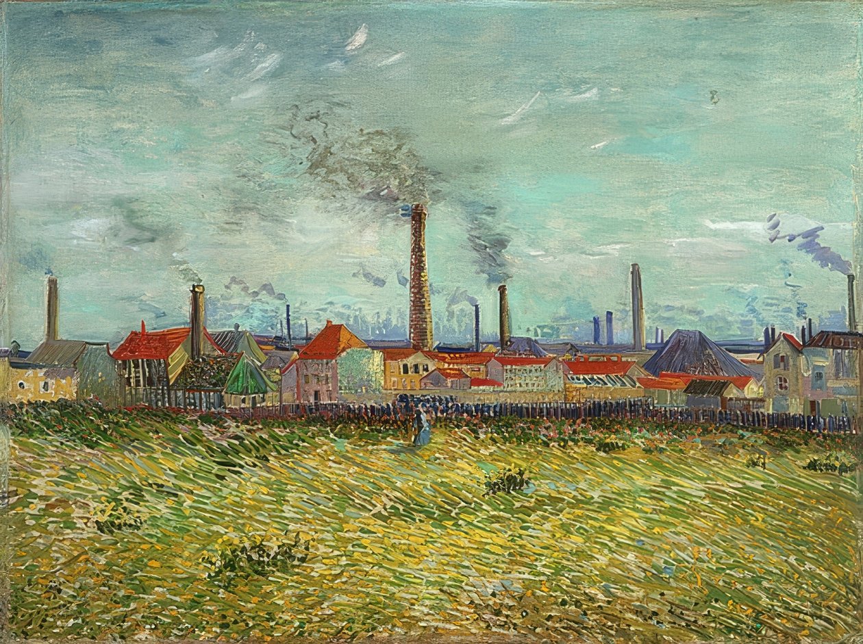Fábricas em Clichy. 1887 de Vincent van Gogh
