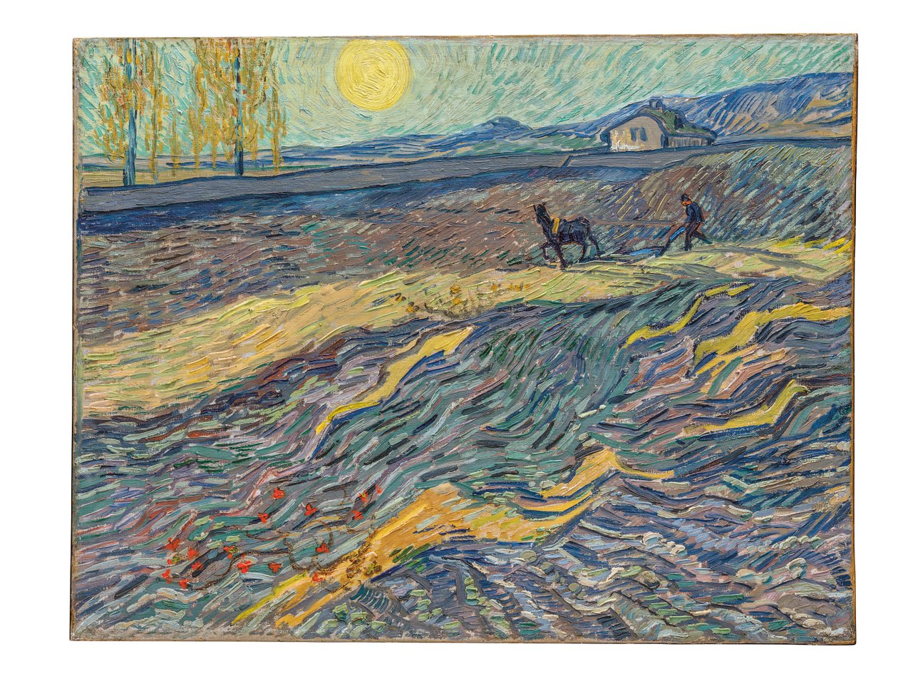 Agricultor em um campo, 1889 de Vincent van Gogh