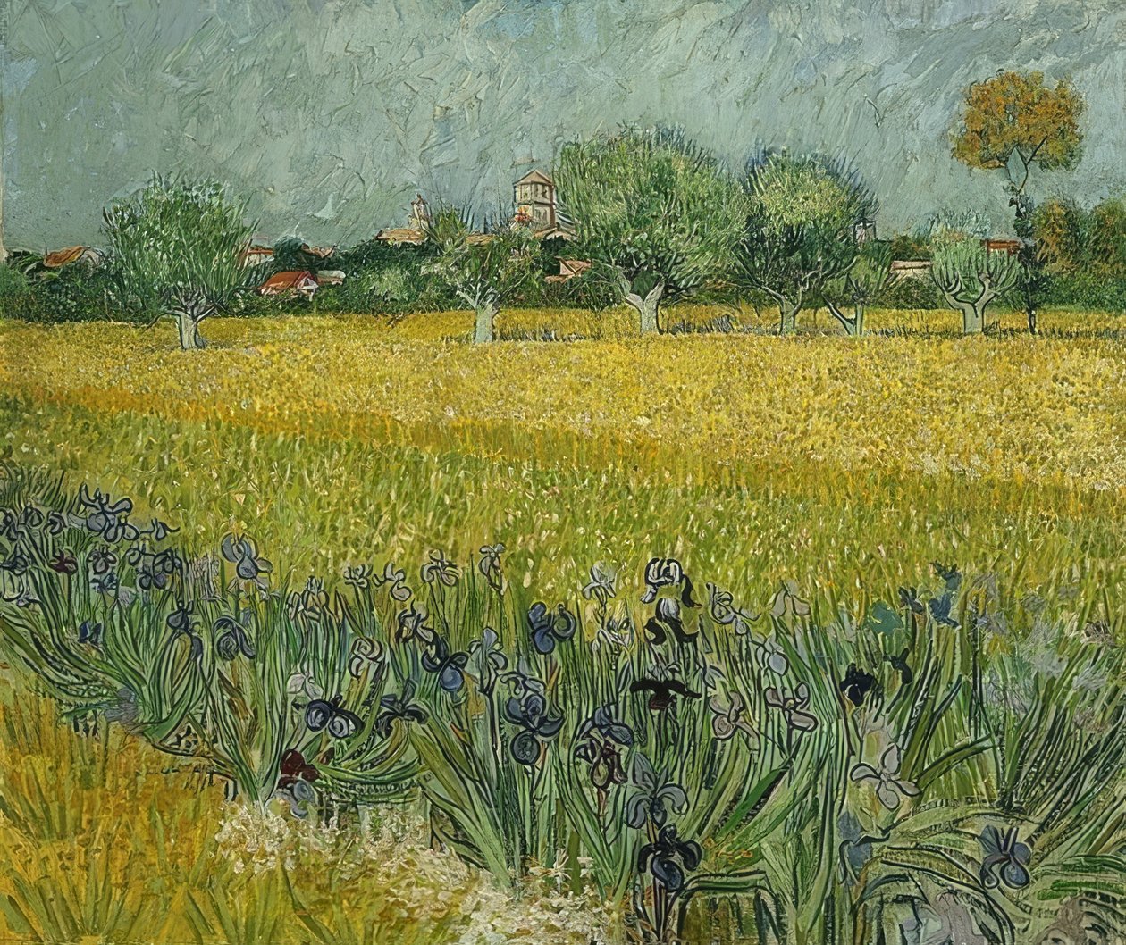 Coloque com as íris perto de Arles. Maio de 1888 de Vincent van Gogh