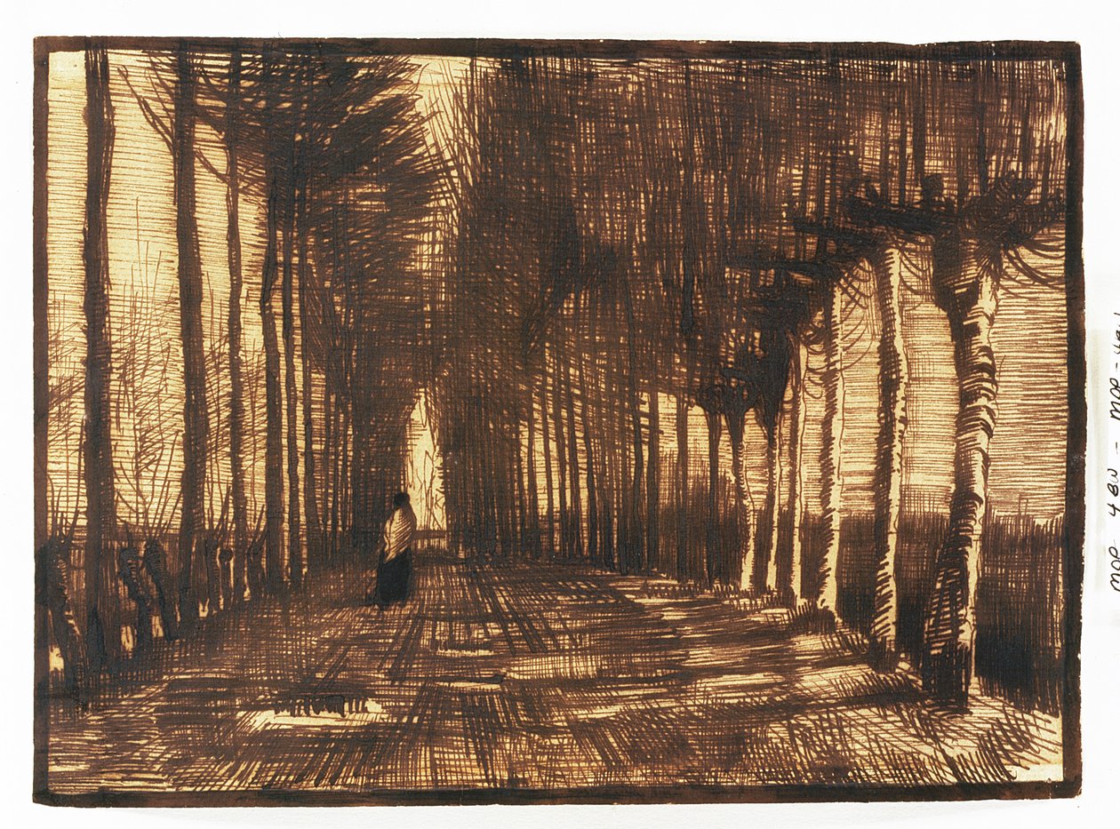 Figura em uma estrada, 1884 de Vincent van Gogh