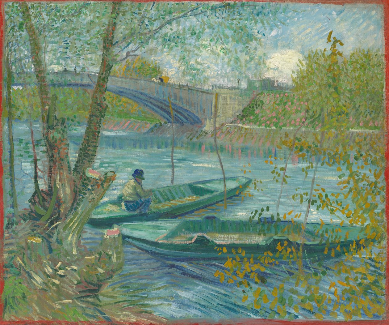 A pesca na primavera, a ponte de Clichy (Asnières) de Vincent van Gogh